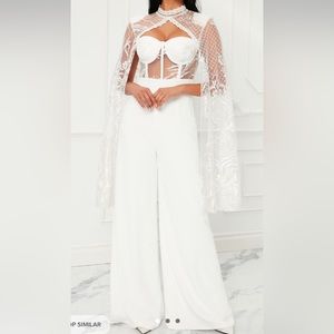 White lace jumpsuit